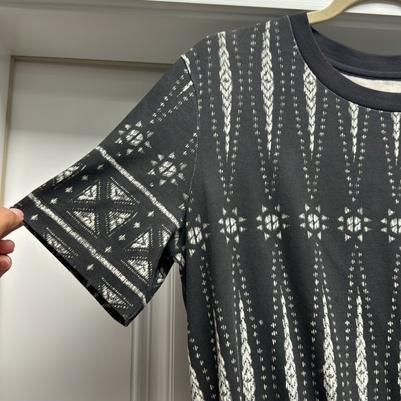 Tory Burch Bologan Knit Aztec Pima Cotton Drawstring Mini Shortsleeve Dress - Picture 13 of 16